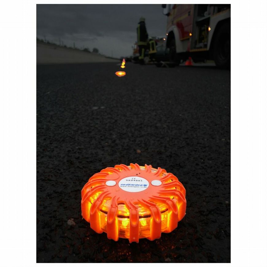 Warnblitzleuchte FLARE, orange, gelbe LEDs Batteriebetrieben - Scheureder  PROTECT YOU, TO RESCUE!